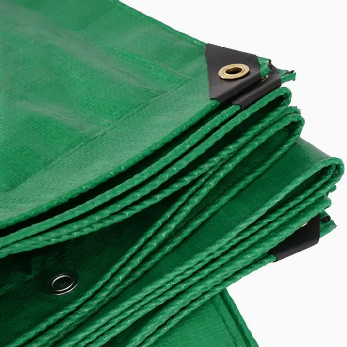 Green tarpaulin