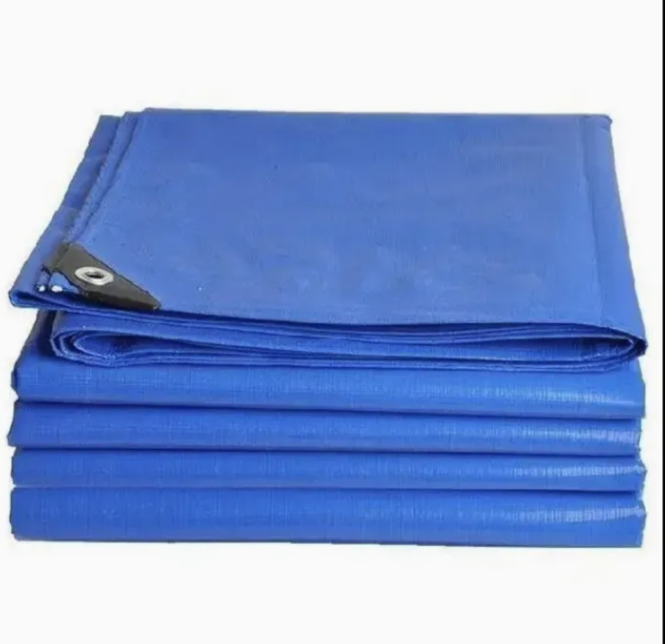 Blue tarpaulin